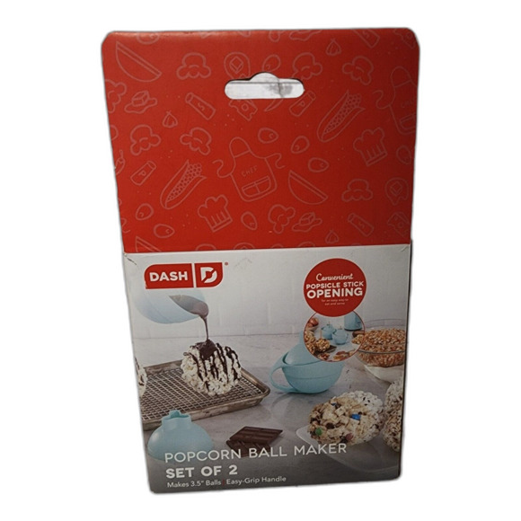 DASH Popcorn Ball Maker - Aqua - Set of 2 / Easy Grip Handle - Picture 3 of 5